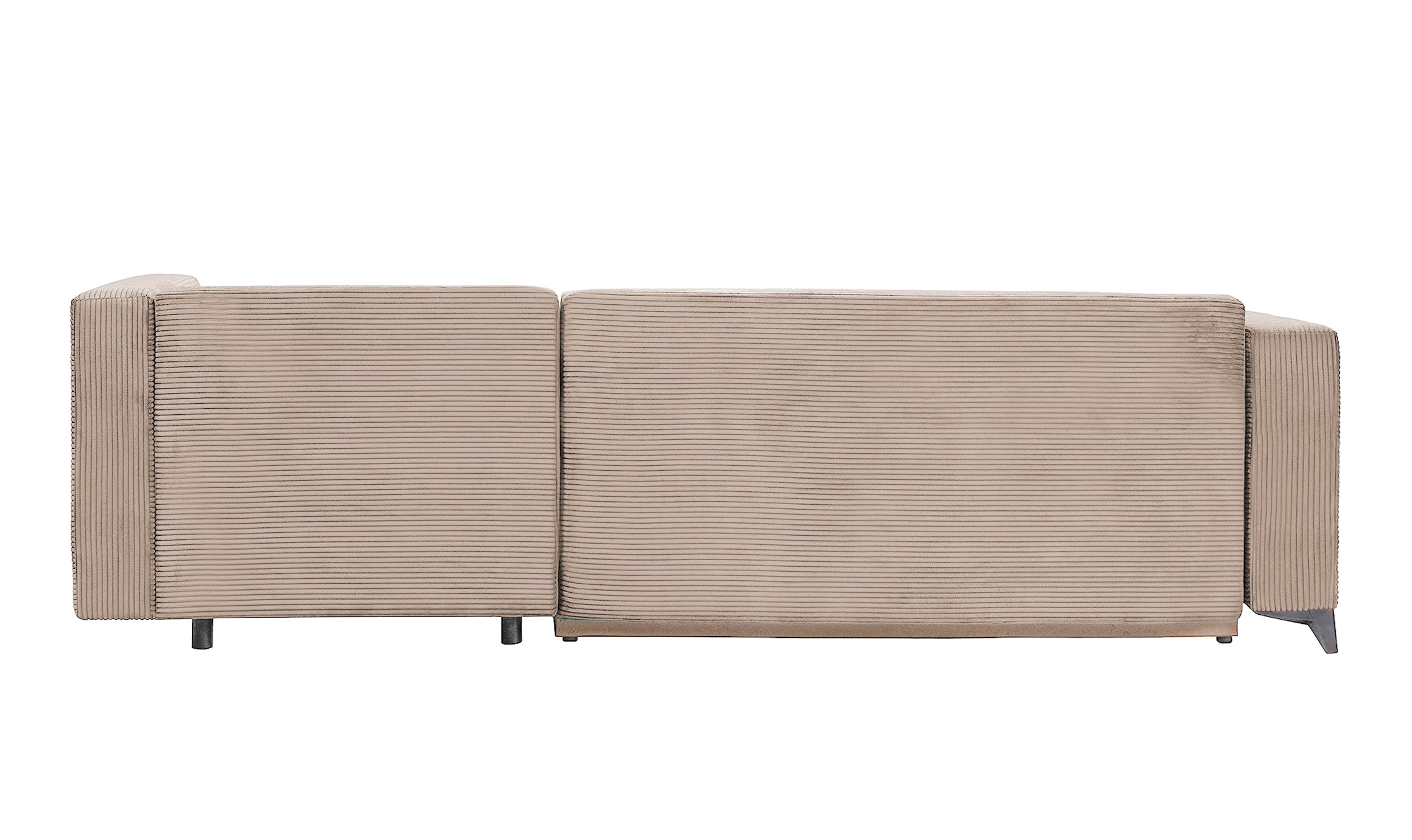 Colțar Extensibil NOMAD, cu ladă de depozitare, variante stânga/dreapta 280x215x90 cm, Prestigehome.ro, #color_Maro-Deschis-Zoom