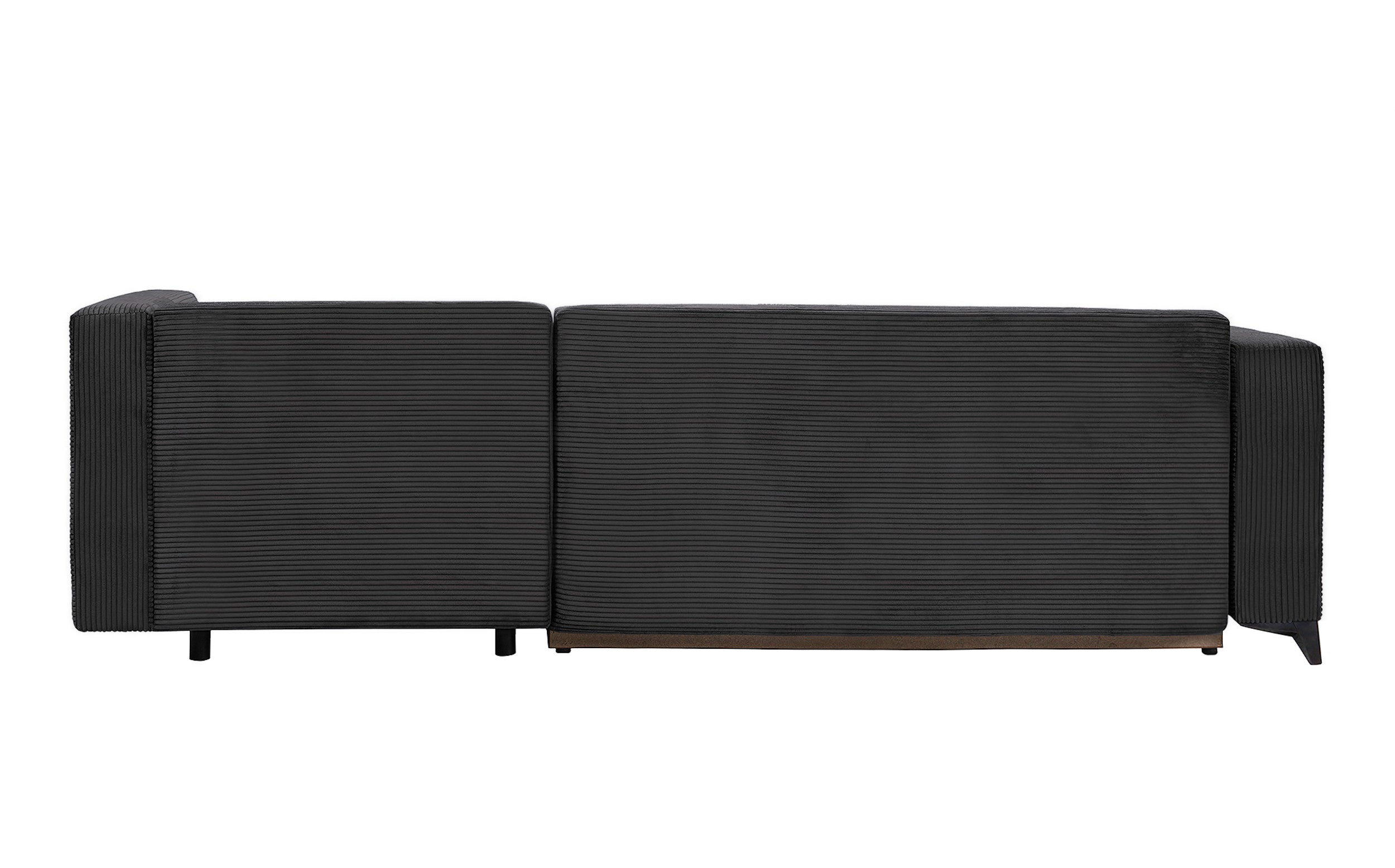 Colțar Extensibil NOMAD, cu ladă de depozitare, variante stânga/dreapta 280x215x90 cm, Prestigehome.ro, #color_Negru-Zoom