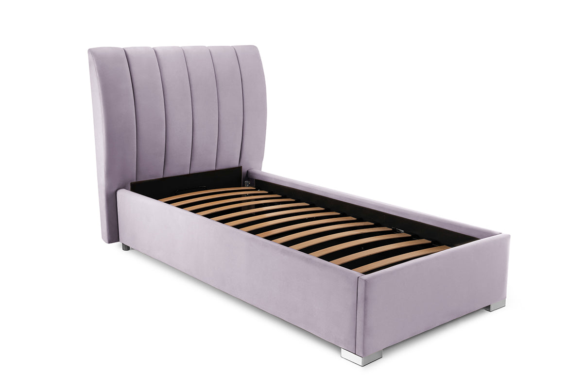 Pat Tapițat Santiago, cu somieră rabatabilă și ladă de depozitare, Prestigehome.ro, Prestige, #Color_swing-violet