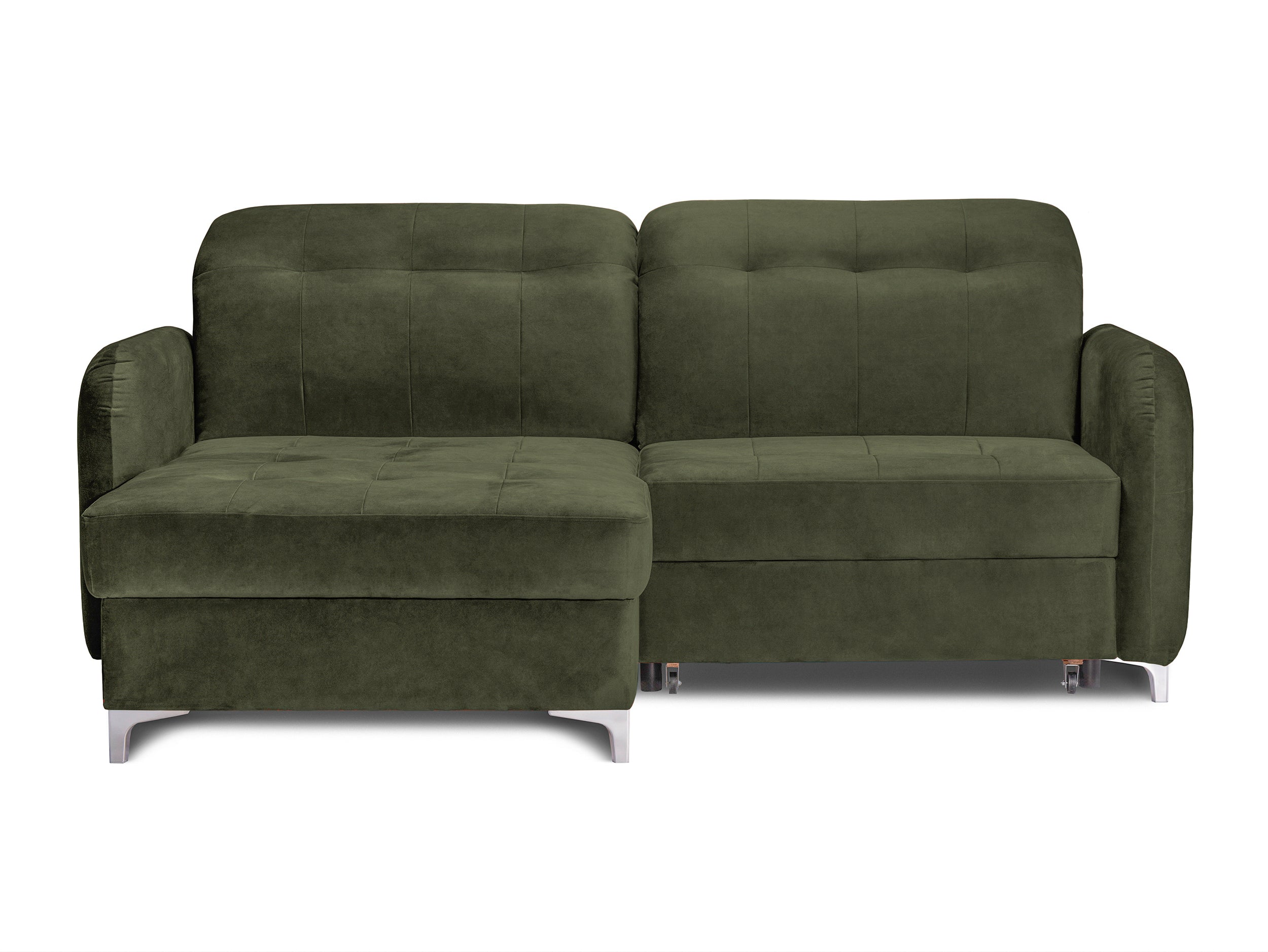 Coltar Extensibil STUDIO, cu lada depozitare, cu tetiere reglabile, 220 x 160 x 105 cm #color_Verde-Whisper