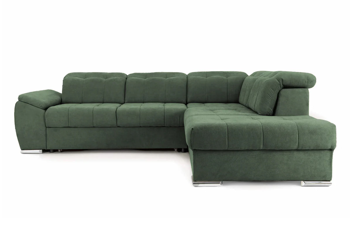 Coltar Extensibil pe dreapta ENZO, cu tetiere 265x230x80 cm #color_Verde-Enjoy