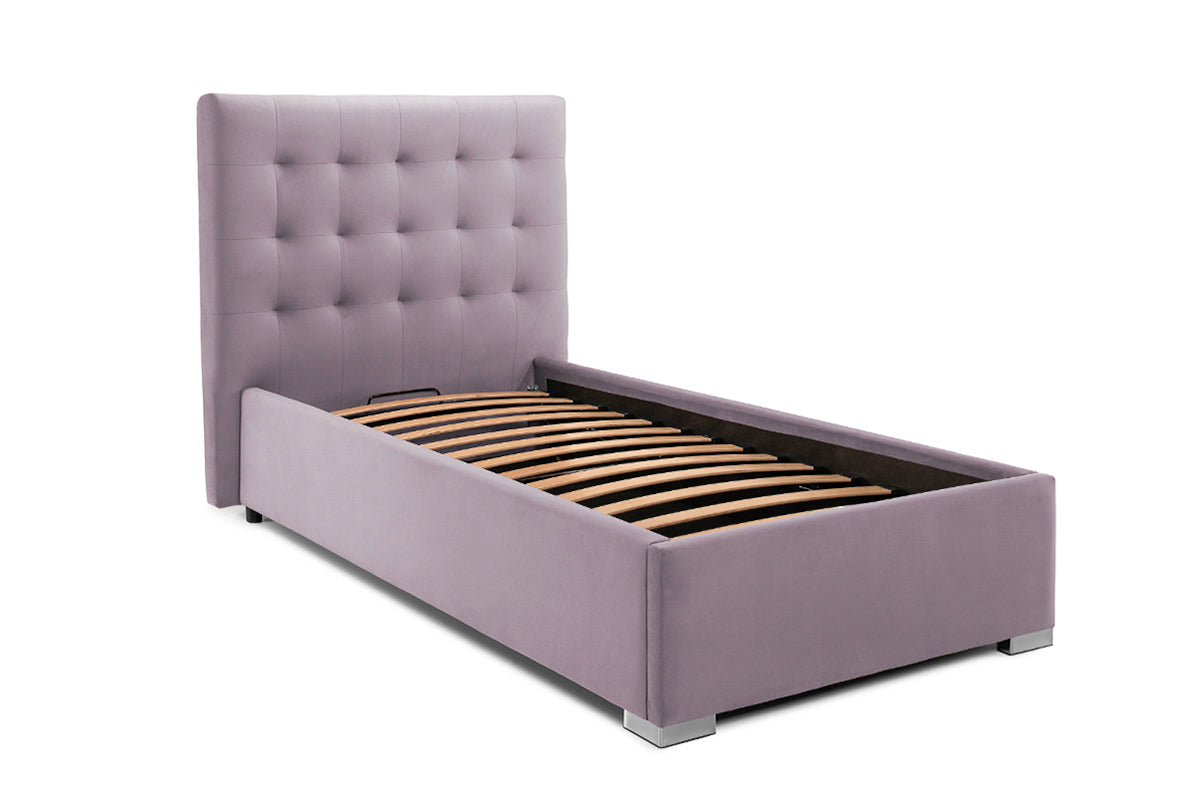 Pat Tapițat Strasbourg, cu somieră rabatabilă și ladă de depozitare, Prestigehome.ro, Prestige, #Color_swing-violet