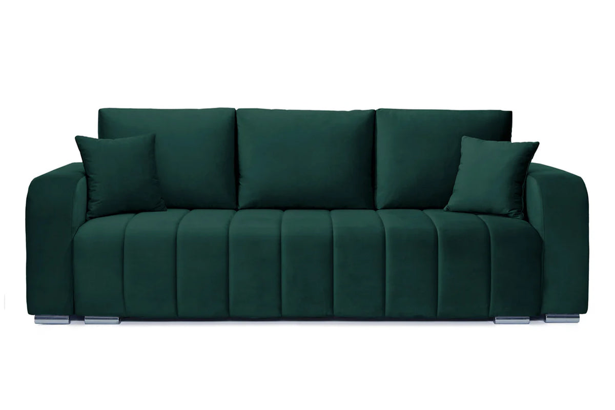 Canapea Extensibila 3 locuri Diego, cu lada de depozitare, 230x92x90 cm - Prestigehome.ro - Canapea - Prestige - #color_velutto-verde