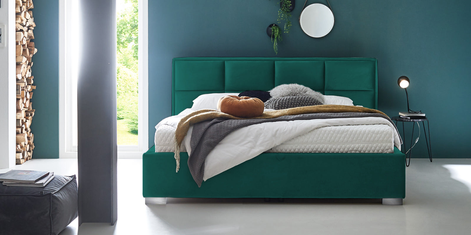 Pat Tapitat Melbourne, cu Lada Rabatabil, Menta, Prestigehome.ro, Prestige, #color_swing-verde