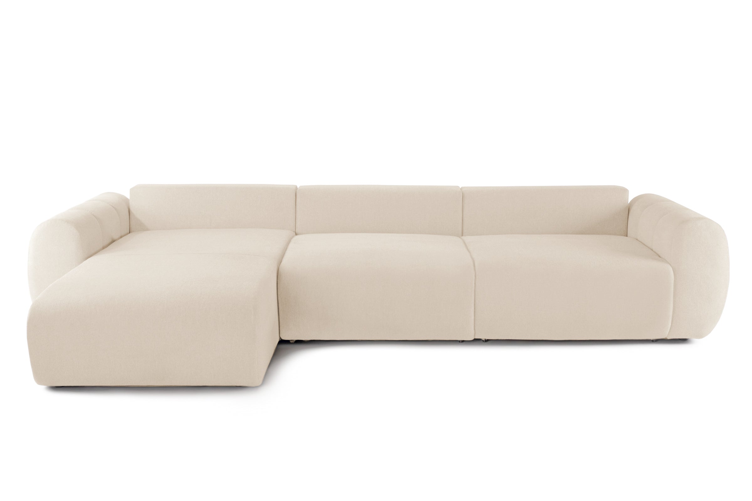 Colțar Extensibil VERSA, cu 2 lăzi depozitare, șezlong interschimbabil, 357x190x87 cm, #color_Crem-Loft