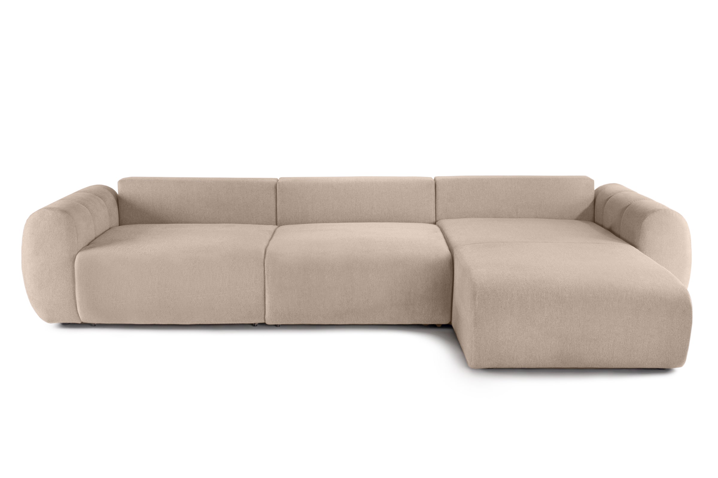 Colțar Extensibil VERSA, cu 2 lăzi depozitare, șezlong interschimbabil, 357x190x87 cm, #color_Bej-Loft