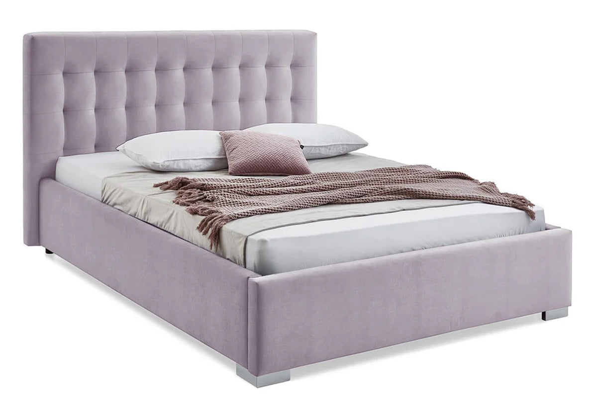 Pat Tapițat Strasbourg, cu somieră rabatabilă și ladă de depozitare, Prestigehome.ro, Prestige, #Color_swing-violet