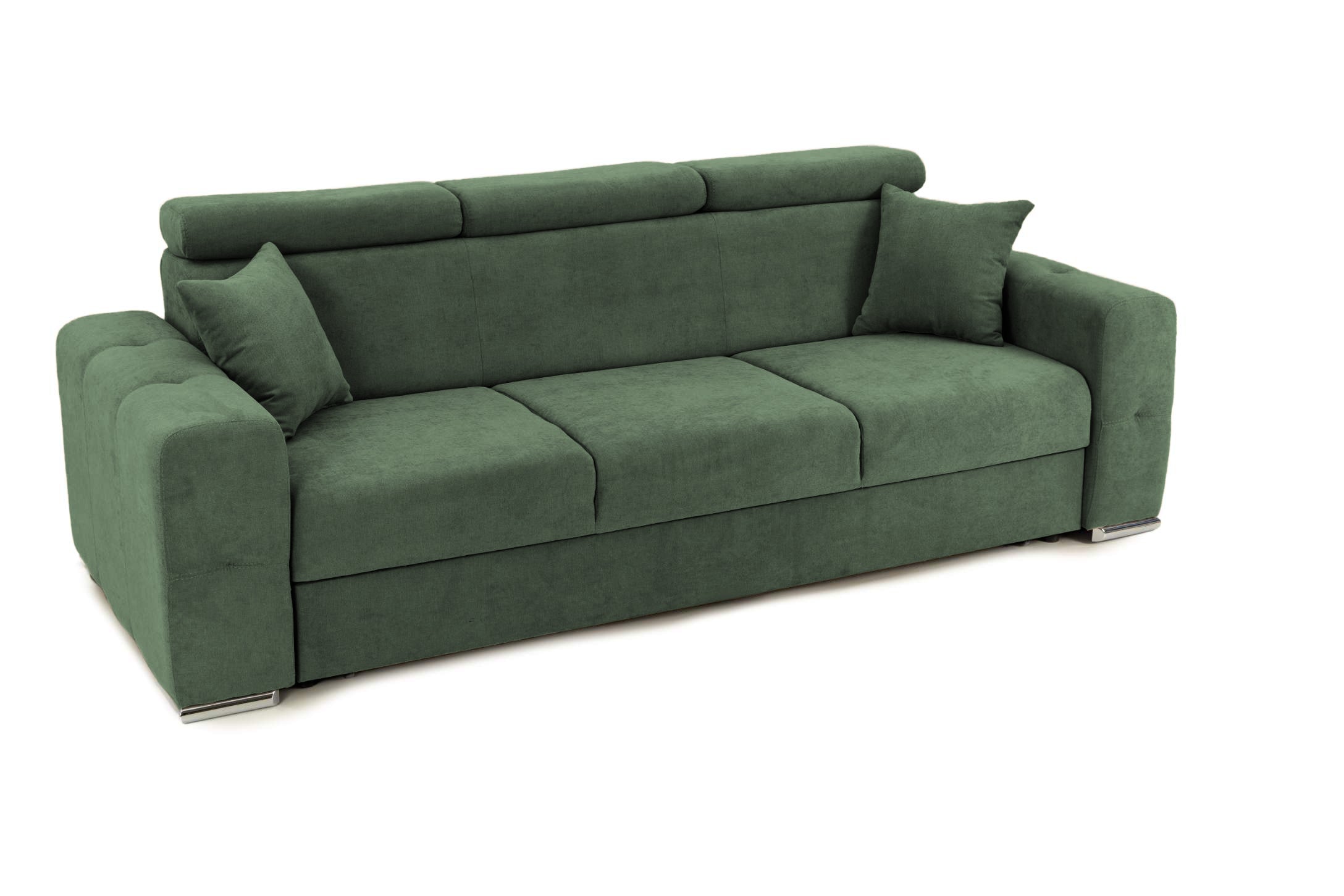 Canapea Extensibila 3 locuri BELLAGIO, cu tetiere, 235x95x85 cm - Prestigehome.ro - Canapea 3 Locuri - Prestige - #color_Verde-Enjoy