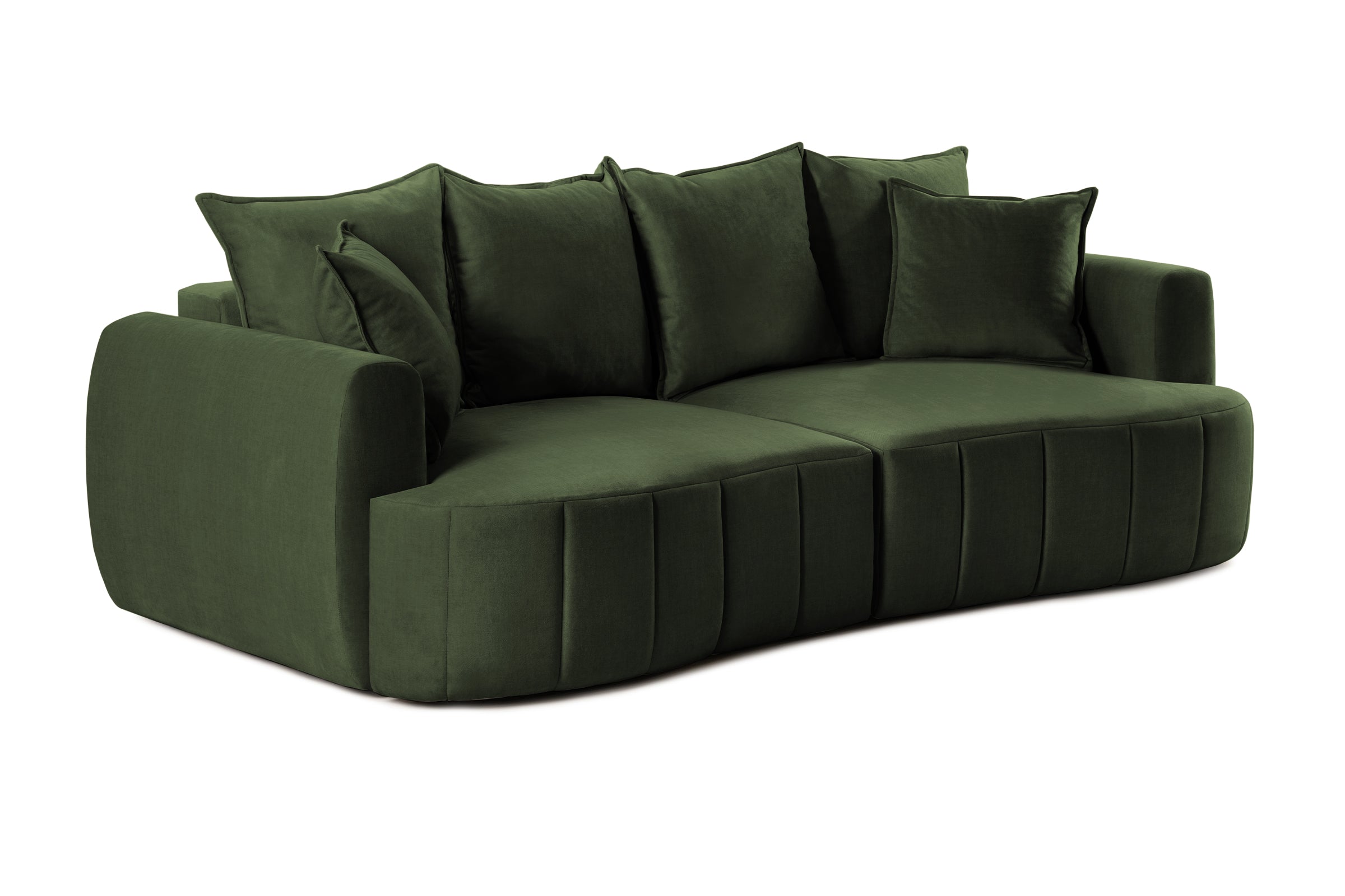 Canapea Extensibilă 3 locuri SAMBA, cu 2 lăzi depozitare,  242x127x90 cm, #Color_Verde-Vogue