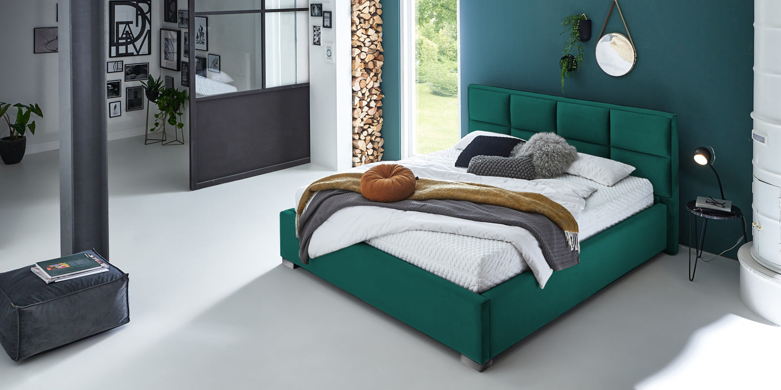 Pat Tapitat Melbourne, cu Lada Rabatabil, Menta, Prestigehome.ro, Prestige, #color_swing-verde