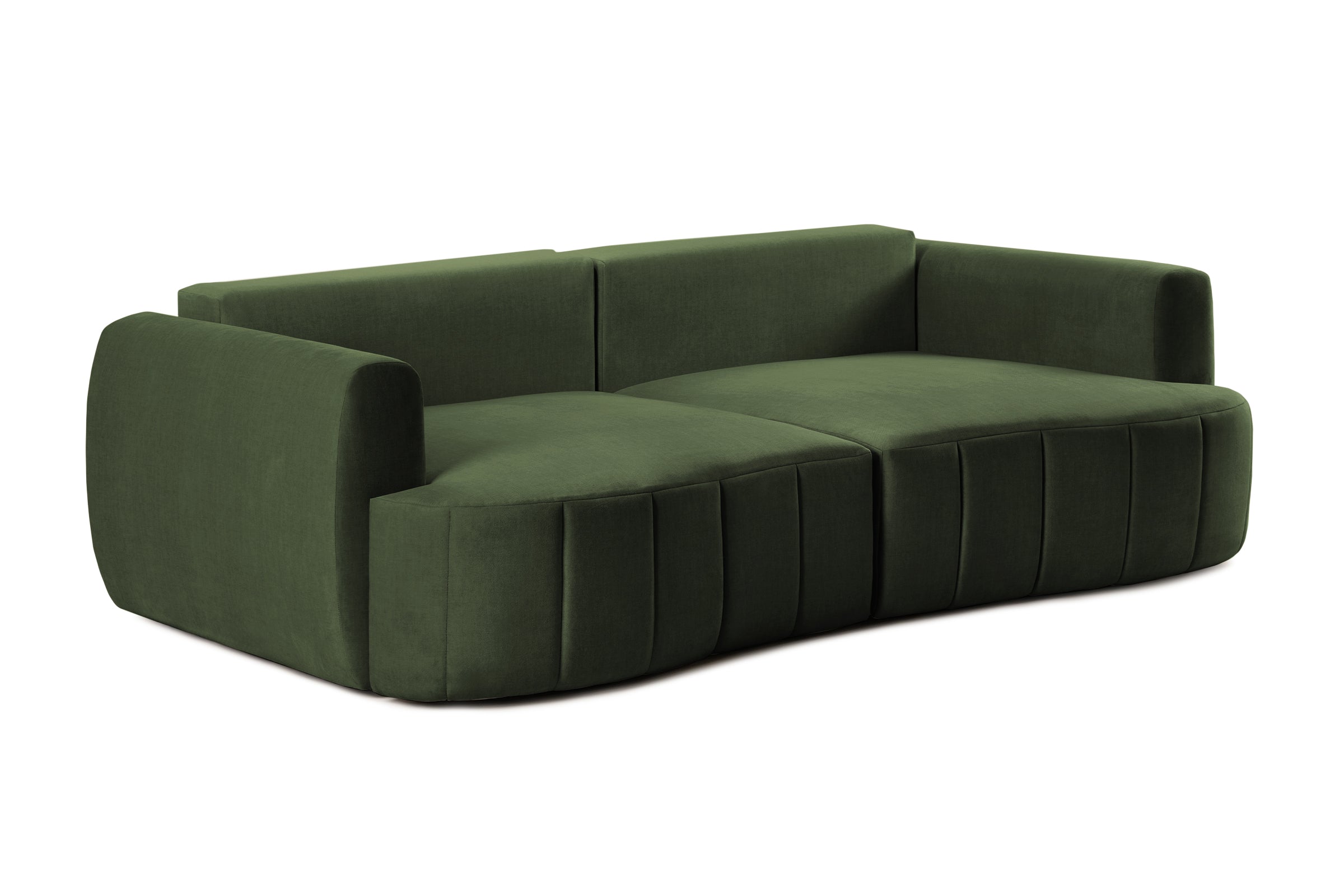 Canapea Extensibilă 3 locuri SAMBA, cu 2 lăzi depozitare,  242x127x90 cm, #Color_Verde-Vogue