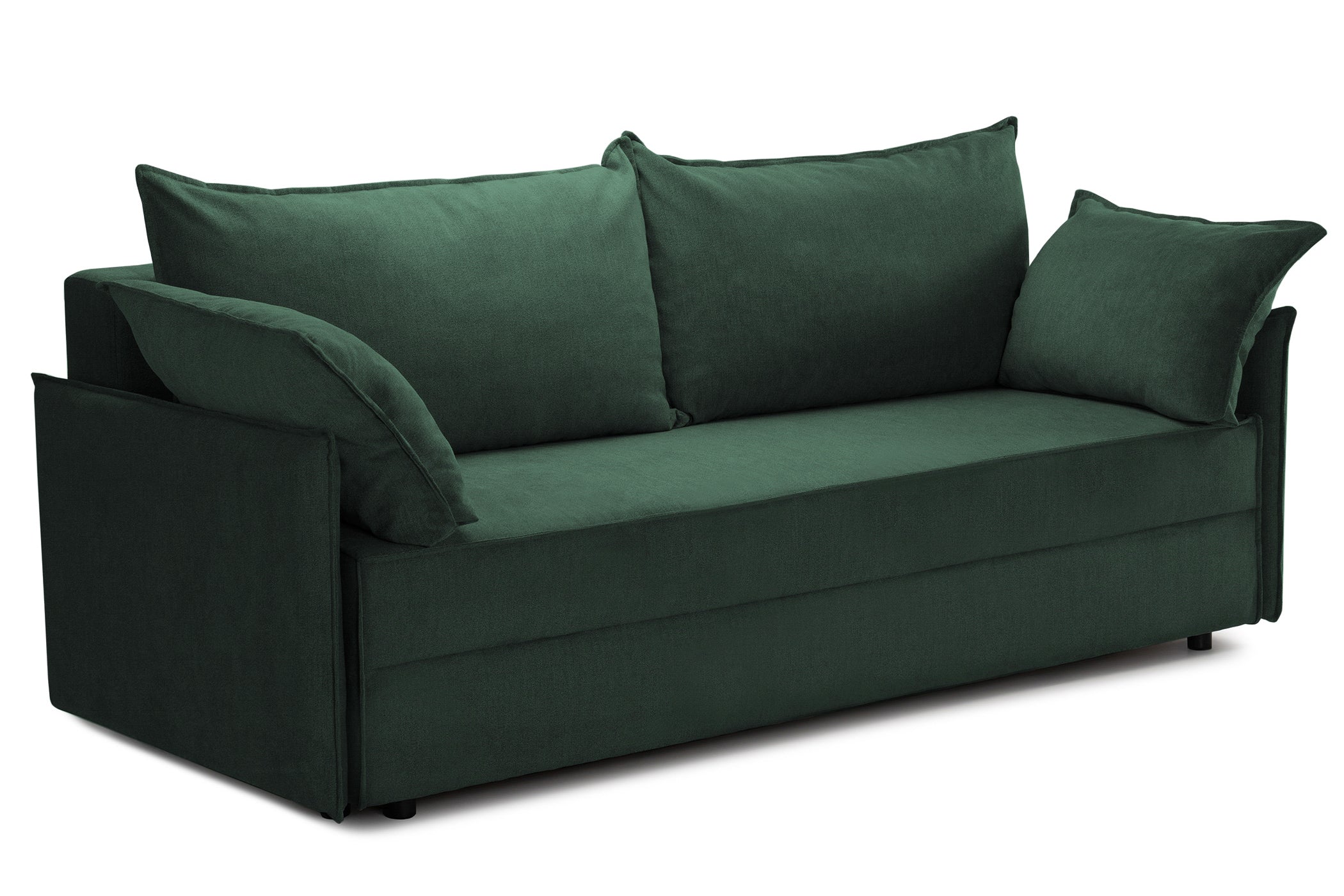 Canapea Extensibilă 3 locuri RIVA, cu ladă depozitare, 206x90x88 cm, #Color_Aston-Verde