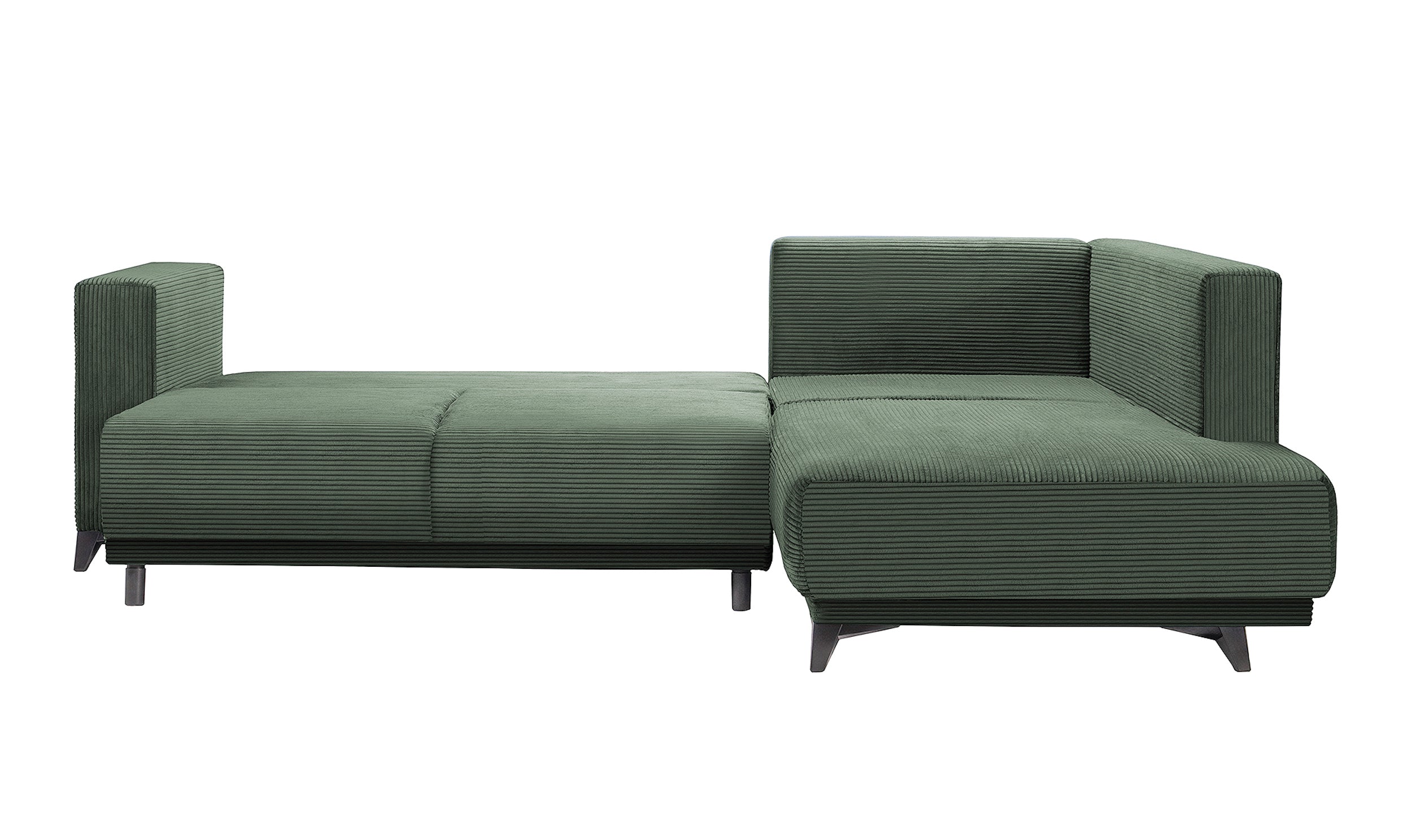 Colțar Extensibil NOMAD, cu ladă de depozitare, variante stânga/dreapta 280x215x90 cm, Prestigehome.ro, #color_Verde-Zoom