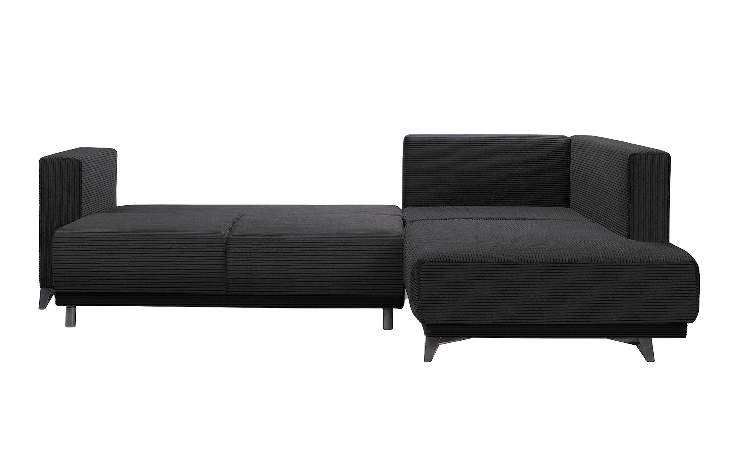 Colțar Extensibil NOMAD, cu ladă de depozitare, variante stânga/dreapta 280x215x90 cm, Prestigehome.ro, #color_Negru-Zoom