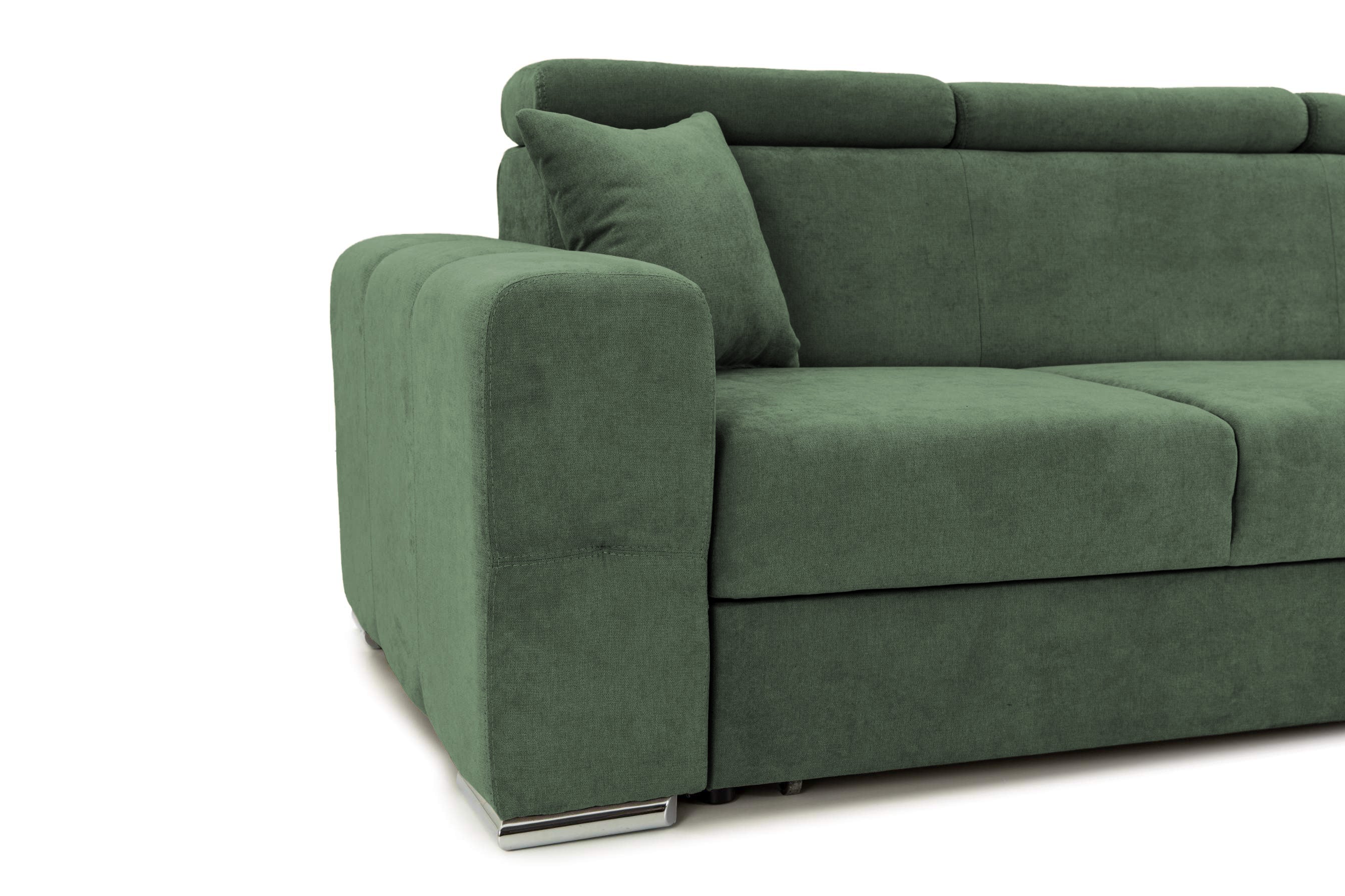 Canapea Extensibila 3 locuri BELLAGIO, cu tetiere, 235x95x85 cm - Prestigehome.ro - Canapea 3 Locuri - Prestige - #color_Verde-Enjoy