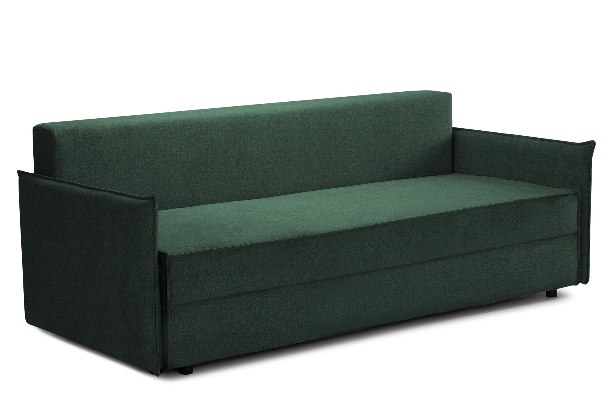 Canapea Extensibilă 3 locuri RIVA, cu ladă depozitare, 206x90x88 cm, #Color_Aston-Verde