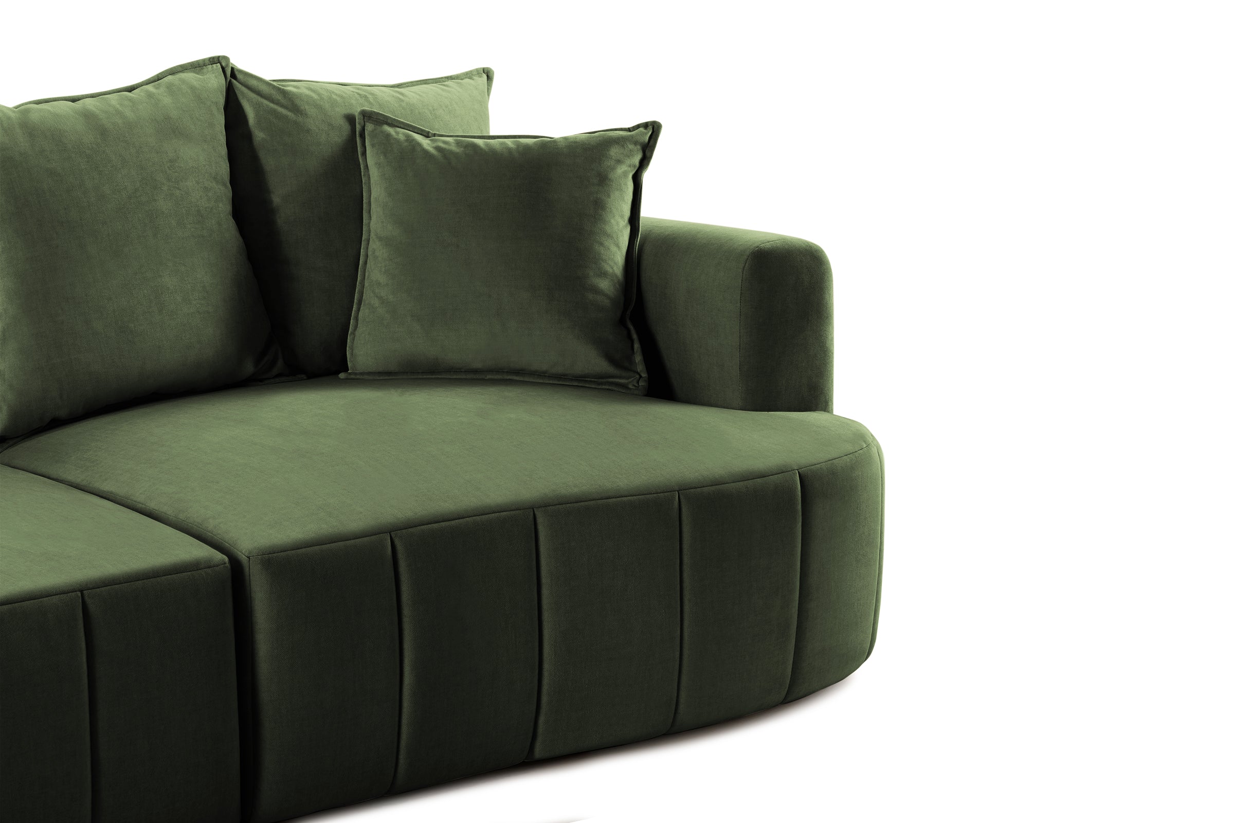 Canapea Extensibilă 3 locuri SAMBA, cu 2 lăzi depozitare,  242x127x90 cm, #Color_Verde-Vogue