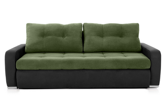 Canapea Extensibilă 3 locuri  VENETIA, cu ladă de depozitare, 220x100x90 cm, #color_Verde-Gri-Inchis-Enjoy