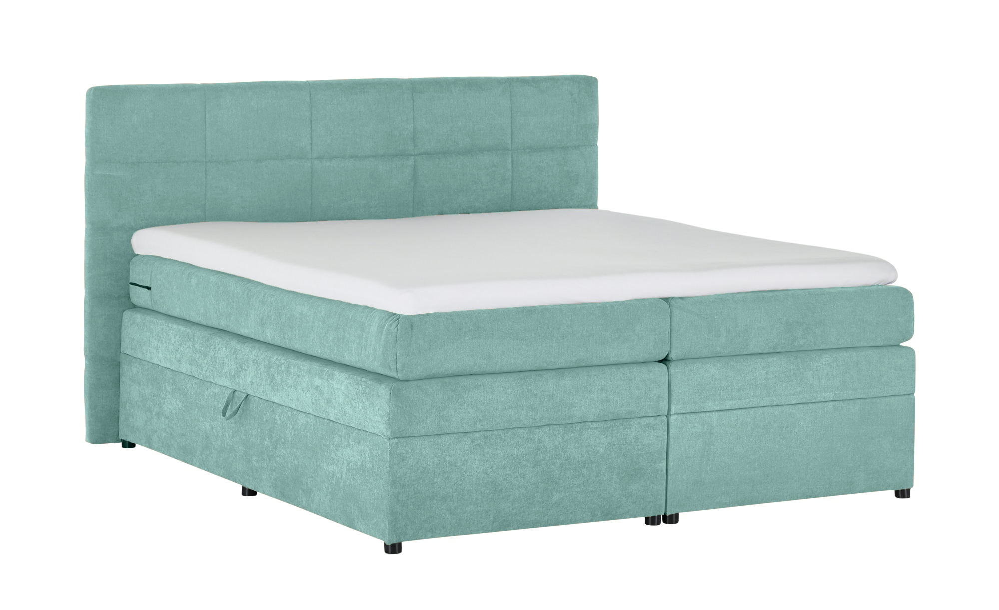 Pat Boxspring Gibson, cu lada de depozitare, Menta, Prestigehome.ro, Prestige, #Color_Menta-Enjoy