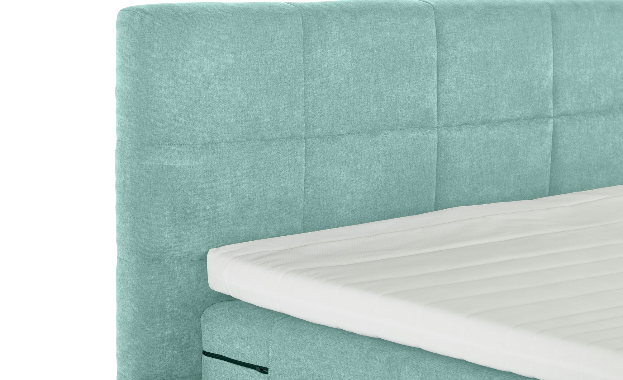 Pat Boxspring Gibson, cu lada de depozitare, Menta, Prestigehome.ro, Prestige, #Color_Menta-Enjoy