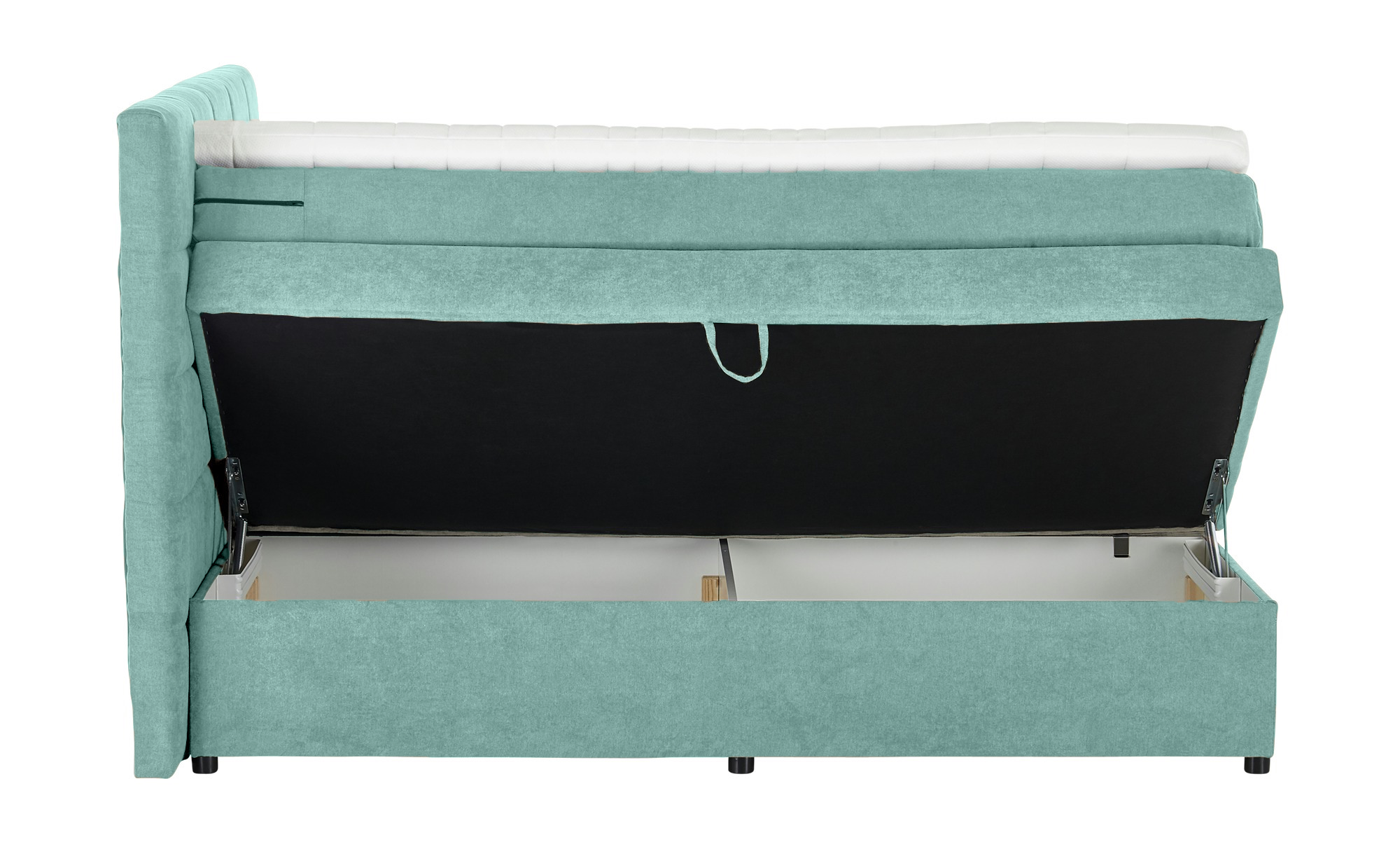 Pat Boxspring Gibson, cu lada de depozitare, Menta, Prestigehome.ro, Prestige, #Color_Menta-Enjoy