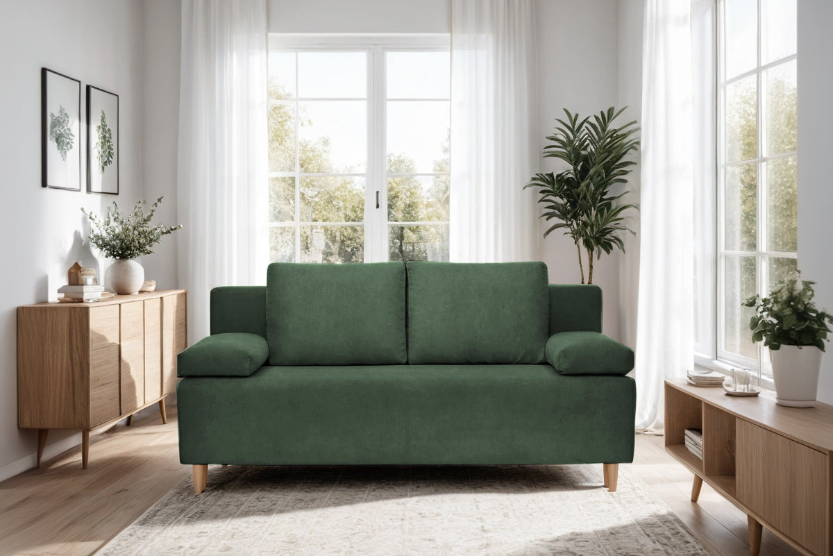 Canapea Extensibila 3 locuri Candy, cu lada de depozitare, 190x95x100cm - Prestigehome.ro - Canapea - Prestige -  #color_Verde-Fjord