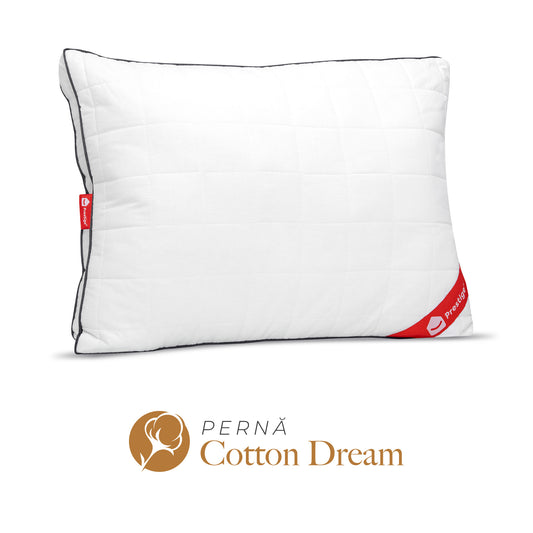 Pernă Cotton Dream cu microfibră, husă bumbac, 50x70 cm-Pernă-Prestige Home-Prestige Home