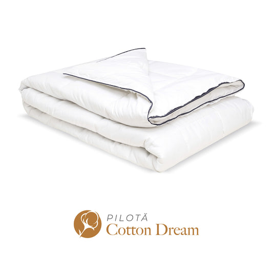 Pilotă Cotton Dream cu microfibră, husă bumbac, 140x200 cm-Pilotă-Prestige Home-Prestige Home