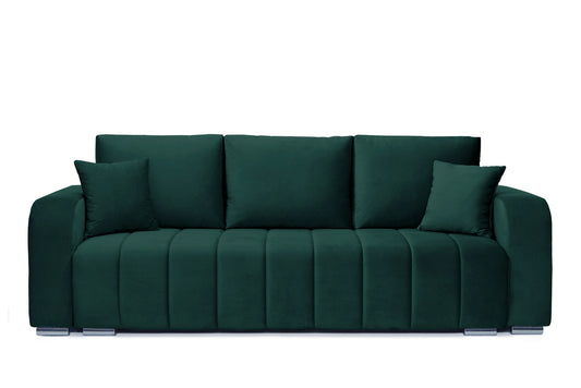 Canapea Extensibila 3 locuri Diego, cu lada de depozitare, 230x92x90 cm - Prestigehome.ro - Canapea - Prestige - #color_velutto-verde