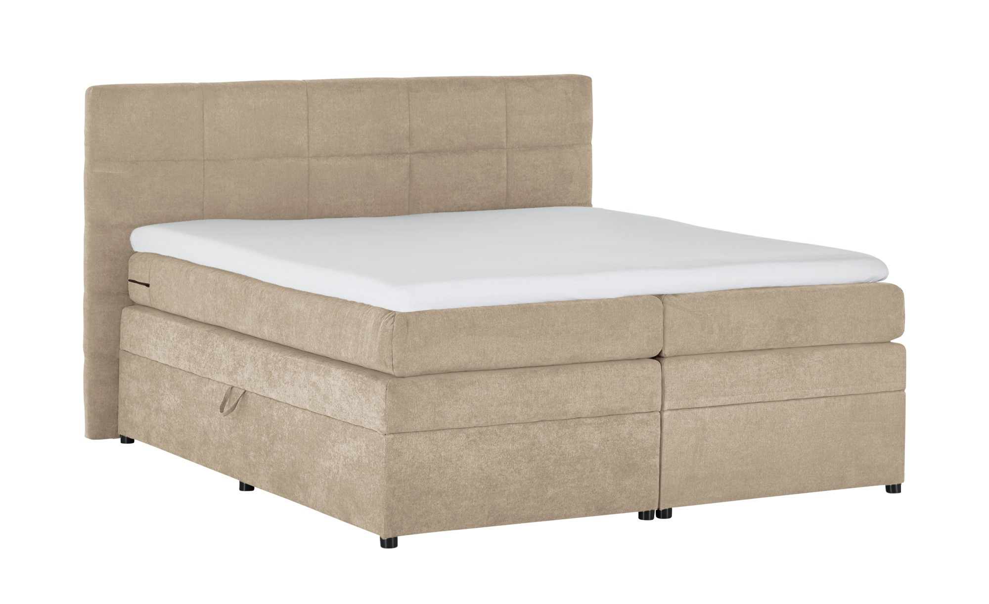 Pat Boxspring Gibson, cu lada de depozitare, Bej, Prestigehome.ro, Prestige, #Color_Bej-Enjoy